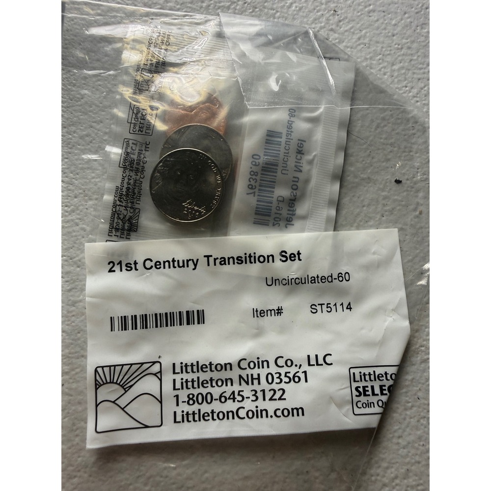 Littleton Coin Co 21st Century Transition Set ST5114 Uncirculated 60 Nickel Cent